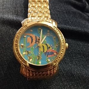Ladies Invicta watch, gold tone, angelfish quartz